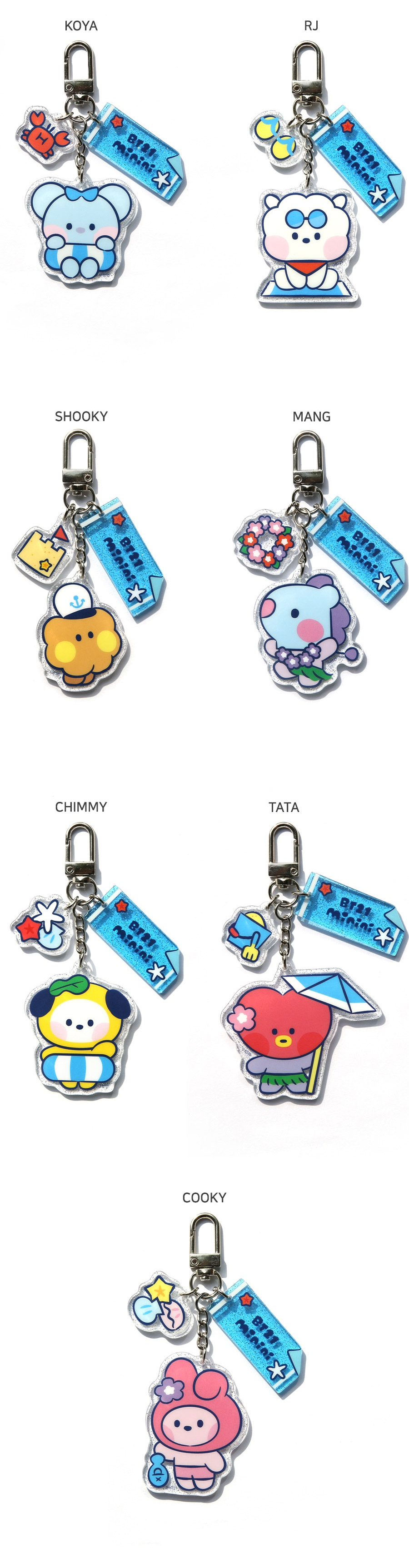 BT21 BT21 X Monopoly Collaboration Acrylic Keyring Summer Sky